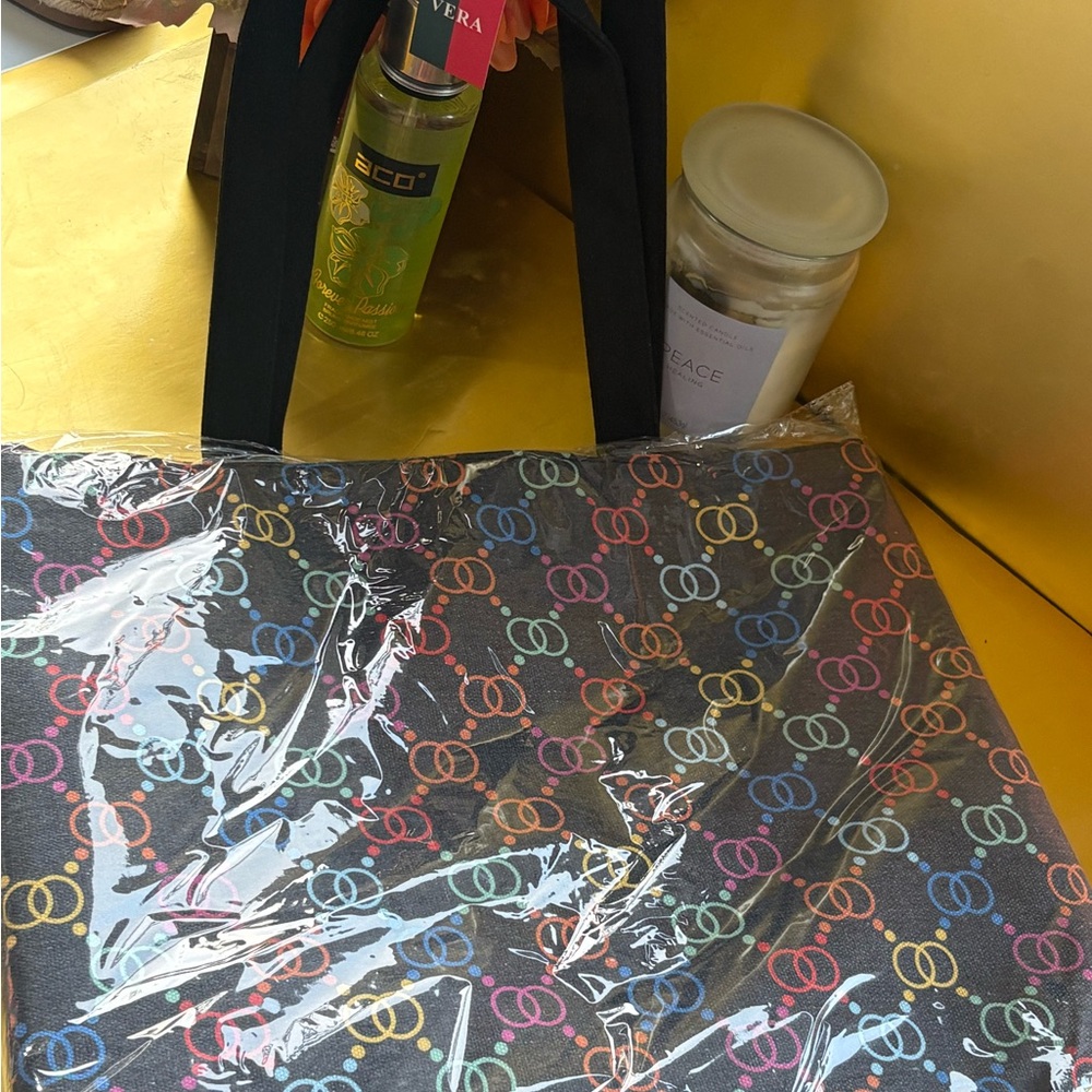 Colorful Patterned Tote Bag